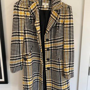Ann Taylor Loft Women's Wool Plaid Coat Size 6P Petite